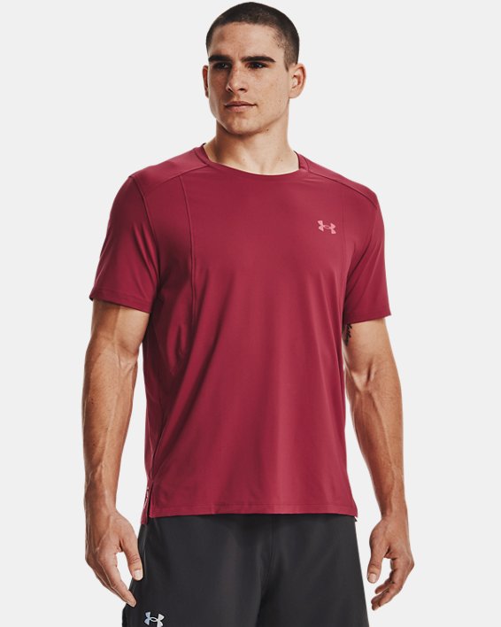 Men's UA Iso-Chill Run Laser T-Shirt, Pink, pdpMainDesktop image number 0